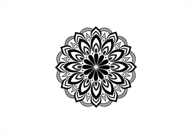 Vector luxury ornamental mandala design for adult coloring page or background