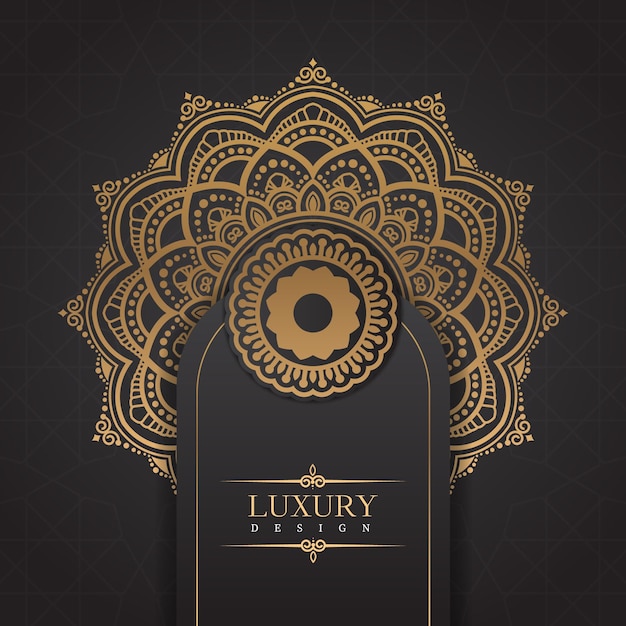 Vector Luxury Ornamental Premium Mandala achtergrond