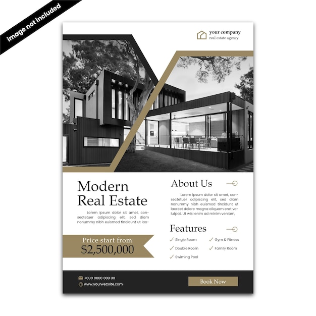 Vector vector luxury real estate property flyer template promotional post