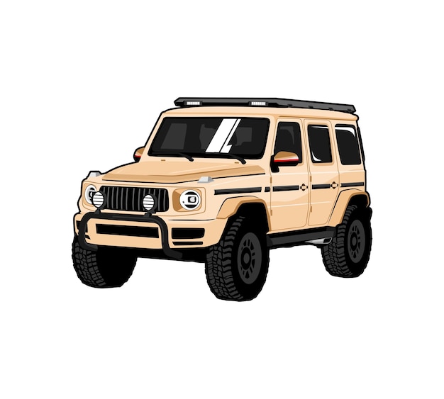 vector luxury suv car illustration