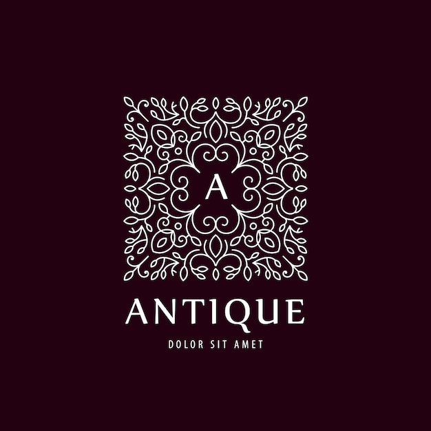 Vector luxury vintage logo illustration