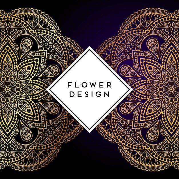 Vector luxury wedding invitation with mandala