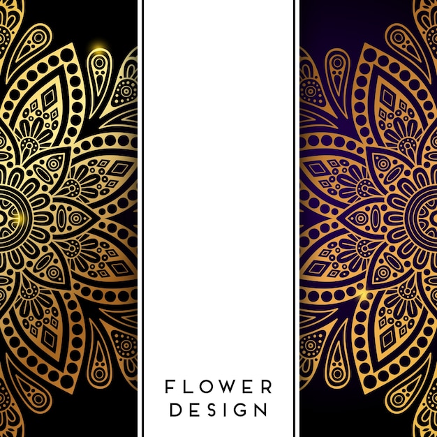 Vector luxury wedding invitation with mandala