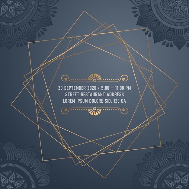 Vector luxury wedding invitation