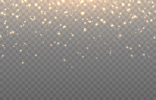 Vector magic glow magic dust falls from the sky glittering dust png magic dust christmas light