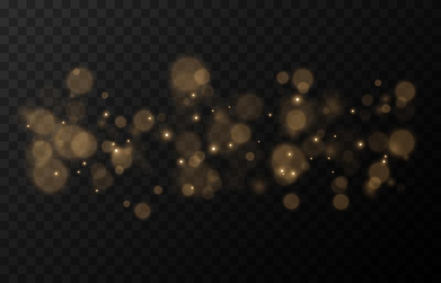 Vector magic glow. Sparkling light, sparkling dust png. Glittering fairy dust. Bokeh.