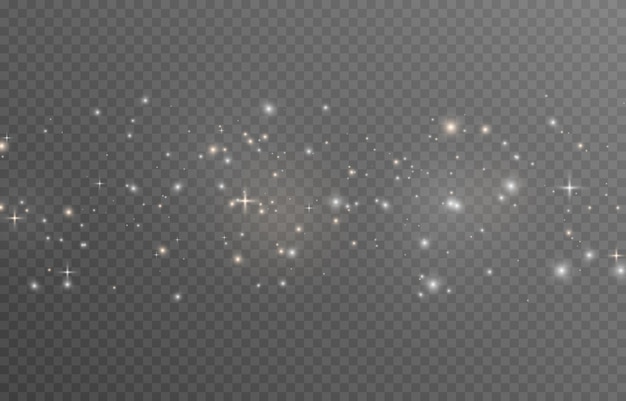 Vector magic glow White and gold dust explosion of png particles Sparkling fairy dust