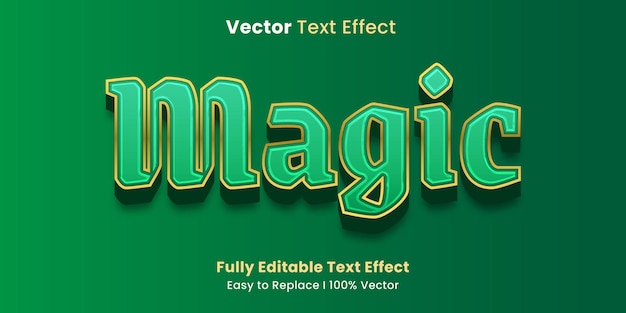 Vector magie moderne tekst effect bewerkbare tekst effect