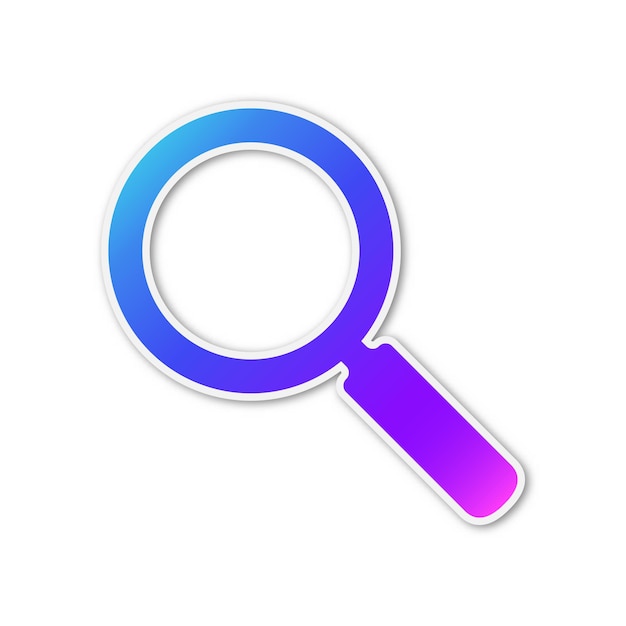 Vector magnifier icon isolated