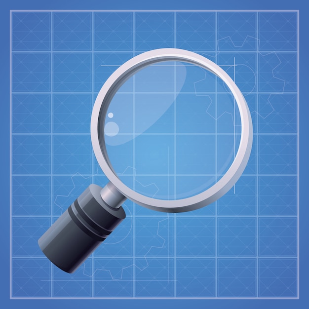 Vector vector magnifying glass