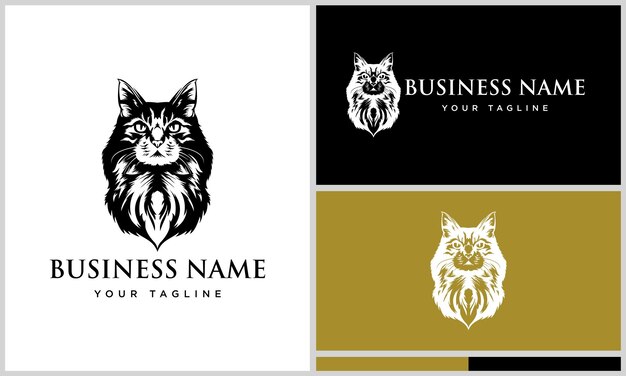 vector maine coon design template