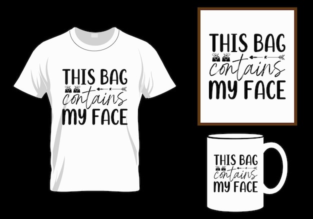 Vector vector make-up t-shirt ontwerp en typografie premium vector offerte ontwerpsjabloon