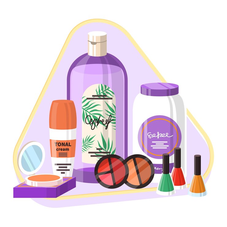 Vector vector makeup cosmetic products for beauty shop
