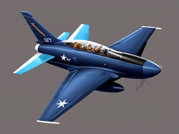 Vector vector male pilot flying jet plane isolated