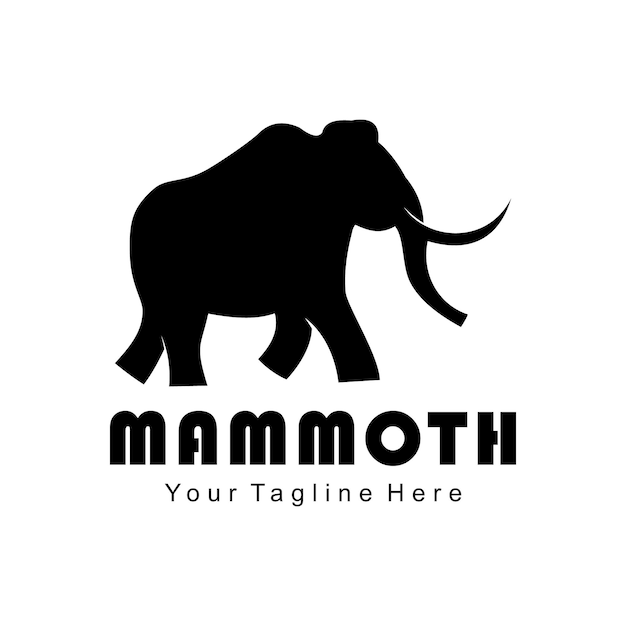 vector mammoth silhouette logo