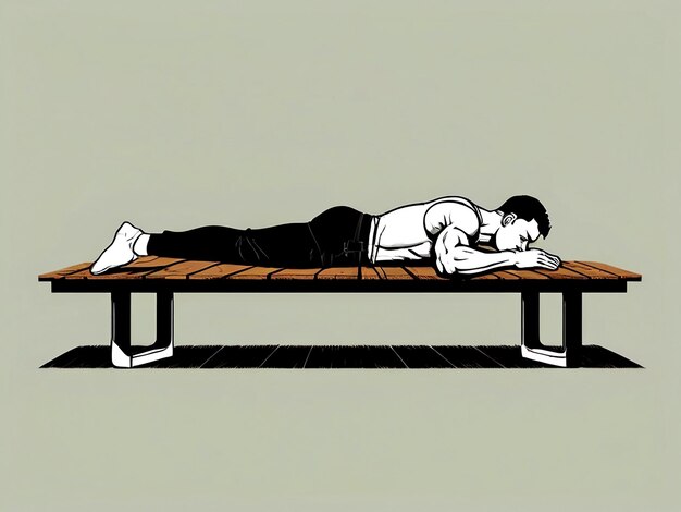 Vector vector man planking isolated