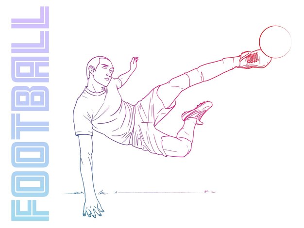 a Vector of a man playing football or soccer