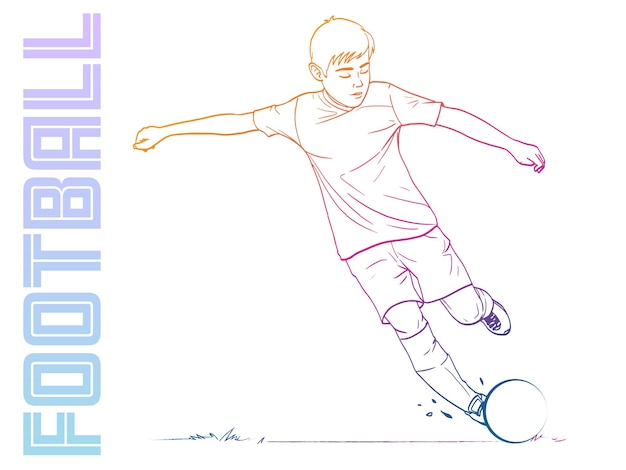 a Vector of a man playing football or soccer