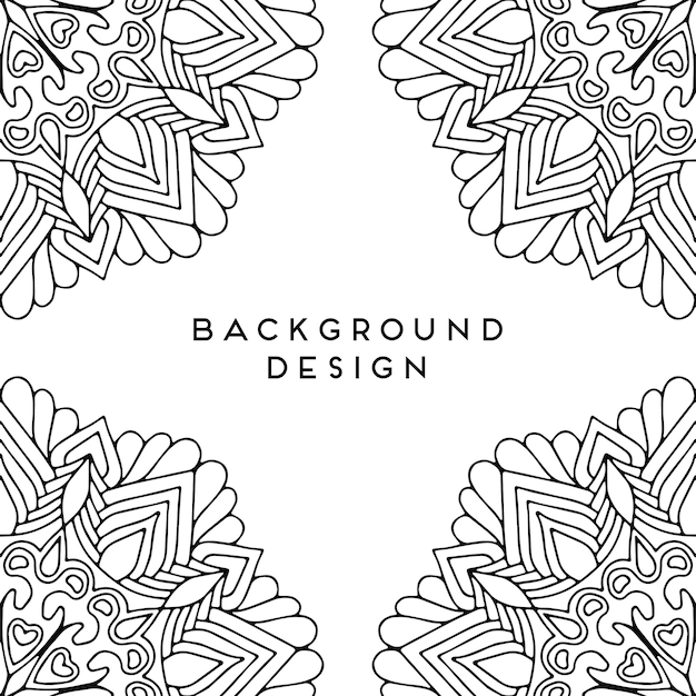 Vector mandala black background