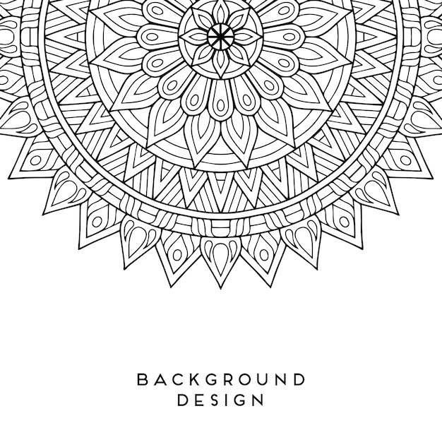 Vector mandala sfondo nero