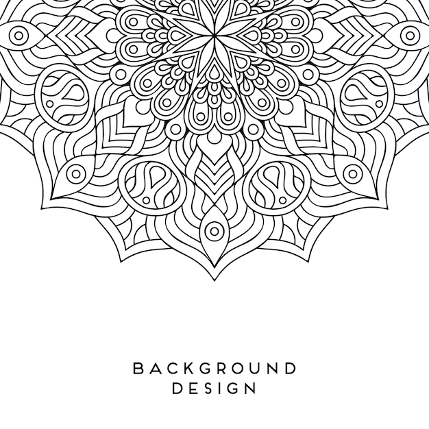 Vector mandala in black and white