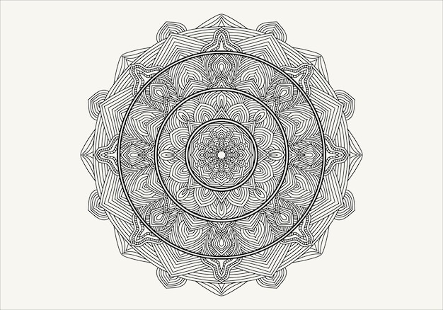 Vector Mandala Coloring Page Mandala illustration for coloring book