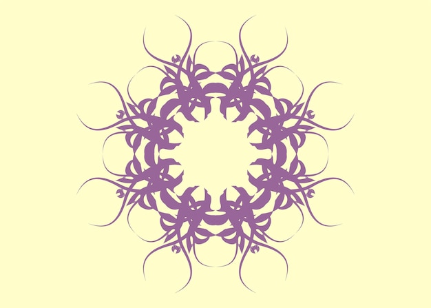 vector mandala floral motif