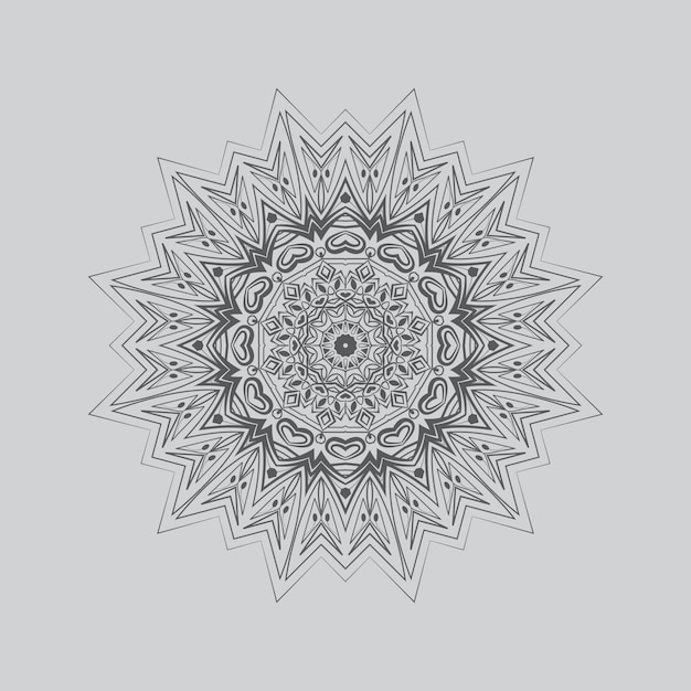 Vector mandala for floral round pattern with decorative elements