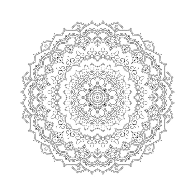 Vector mandala illustration isolated on white background Mandala coloring page Mandala coloring