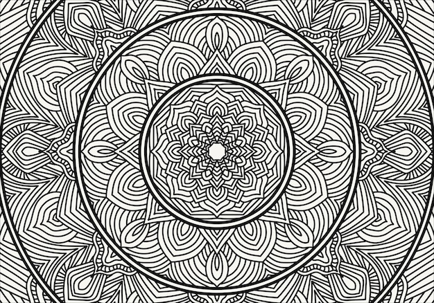 Vector Mandala kleurplaat pagina Mandala illustratie voor kleurboek