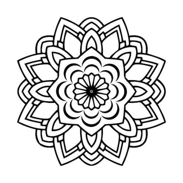 Vector mandala kunst ontwerp eenvoudig mandala ontwerp bloemen mandala kunst mooi Mandala artwork