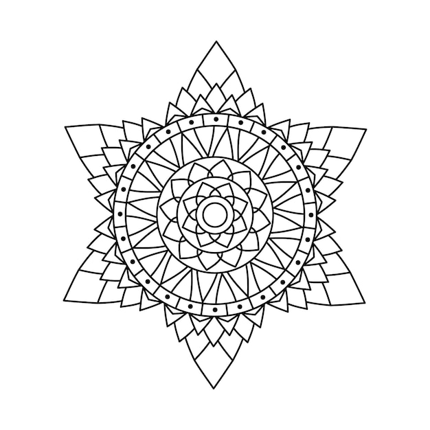 Vector mandala linear design