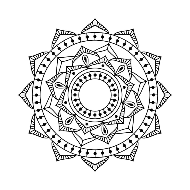 Vettore vector mandala linear design