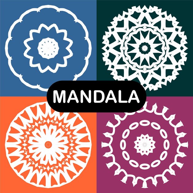 vector mandala set. templates for design