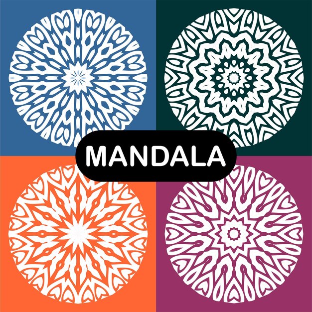 Vector mandala set