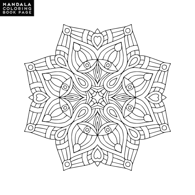 Vector mandala zwarte achtergrond