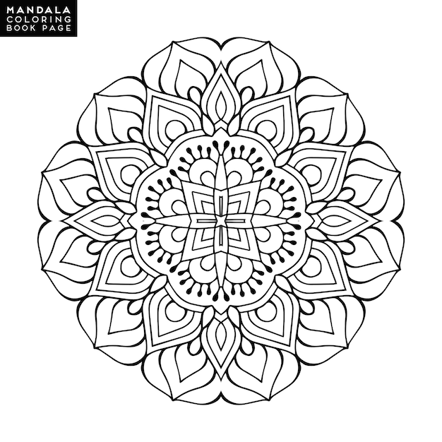 Vector mandala zwarte achtergrond