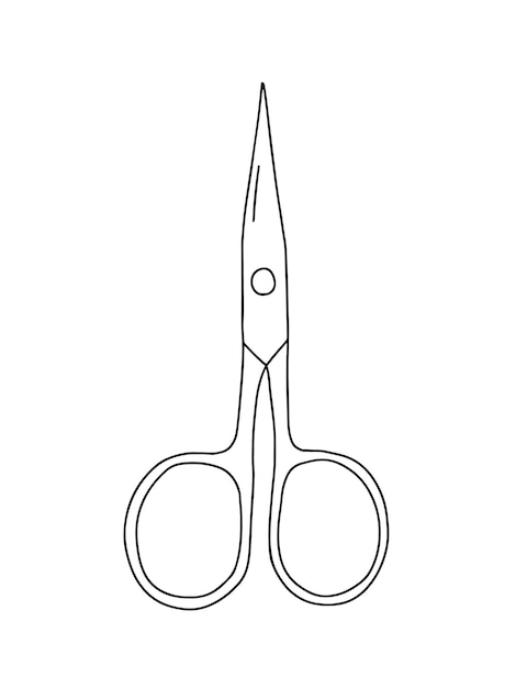 Premium Vector  Vector manicure scissors doodle illustration hand drawn  scissors for manicure and pedicure illustration