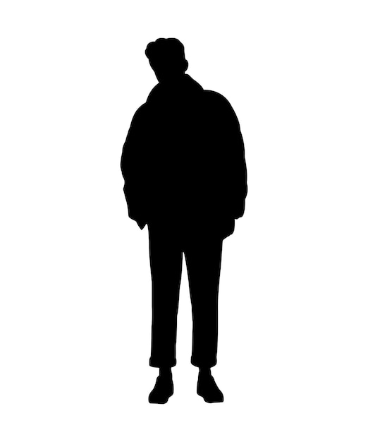 Vector mannelijke pose silhouet