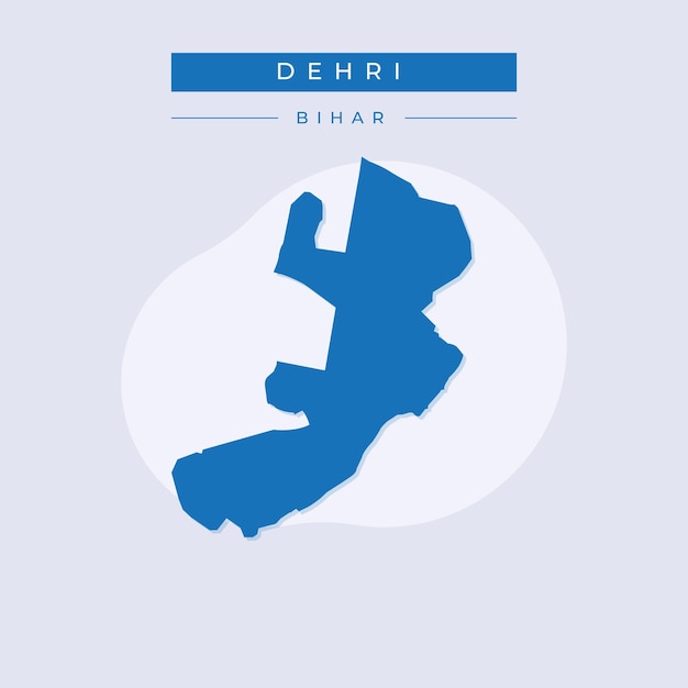 Vector map of Dehri illustration