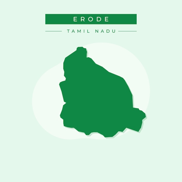 Vector map of Erode illustration