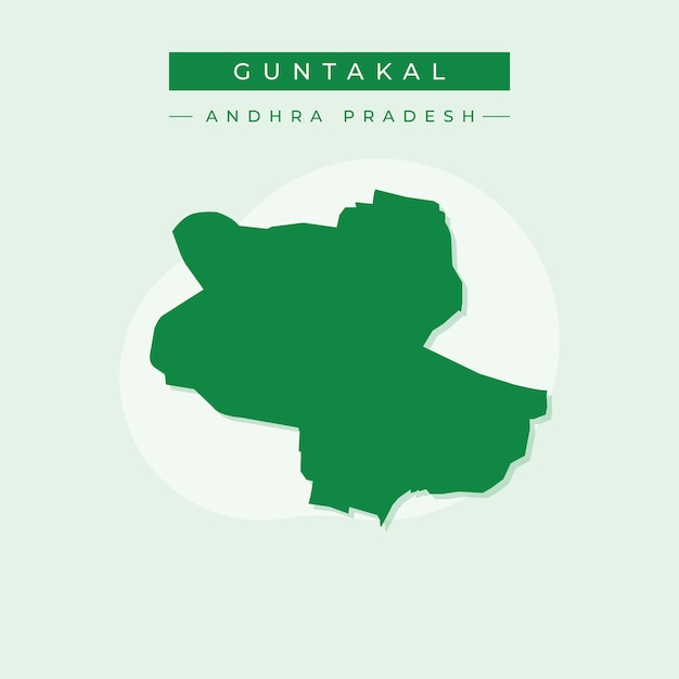 Vector map of Guntakal illustration