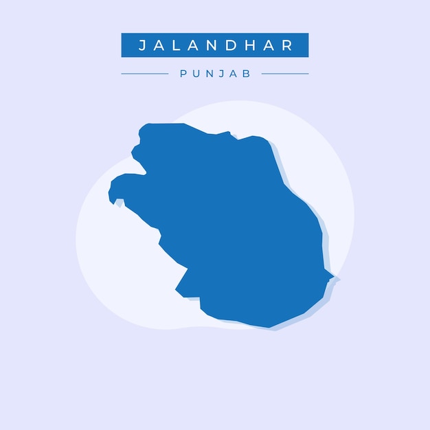 Vector vector map of jalandhar illustration