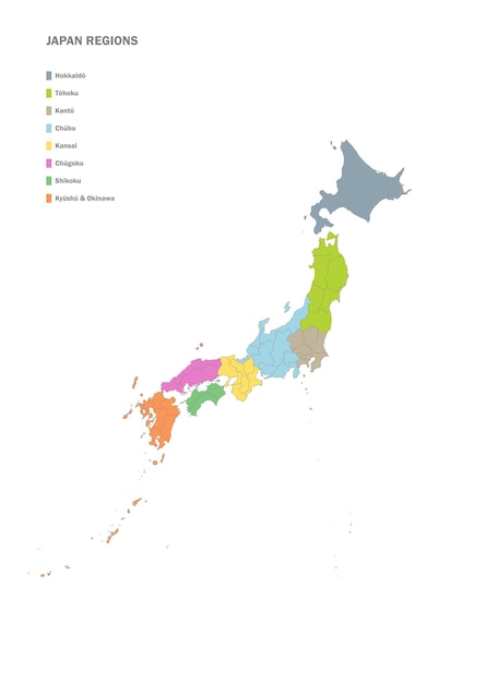 日本の行政区域のベクトル地図