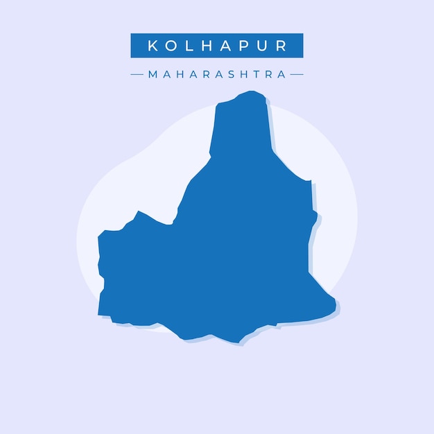 Vector vector map of kolhapur illustration