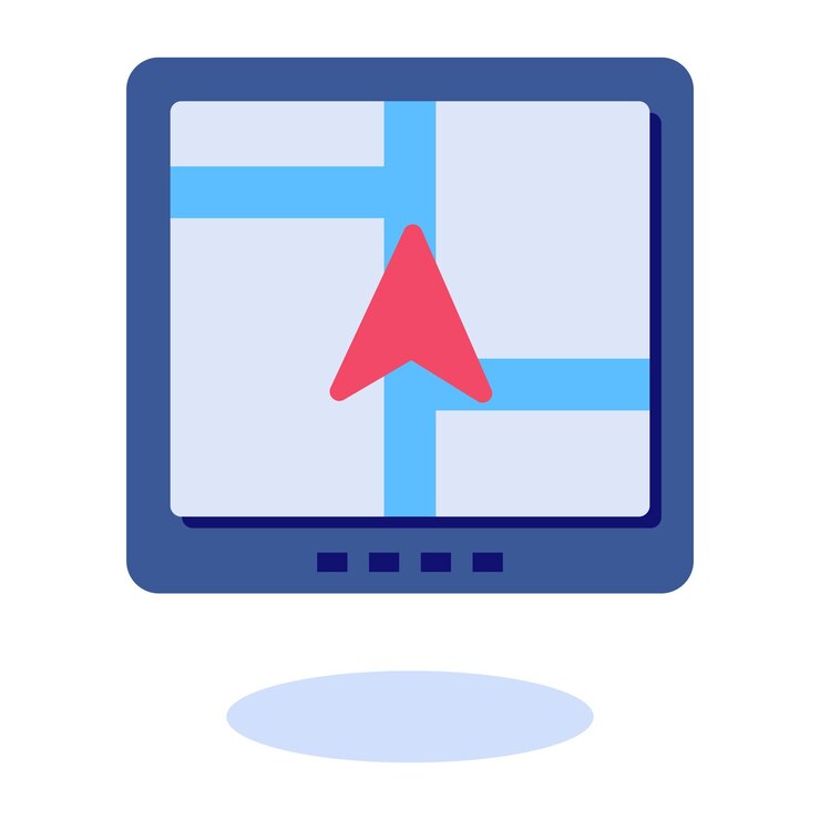 Vector vector map and location flat icons