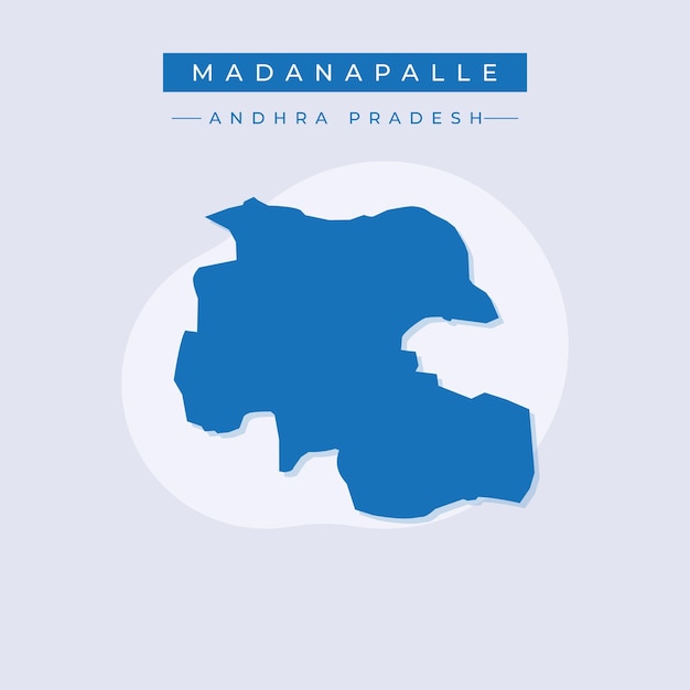 Vector vector map of madanapalle illustration