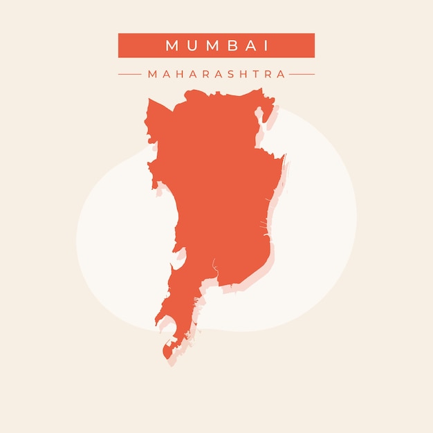 Vector map of Mumbai illustration