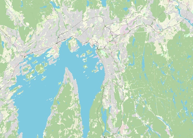 Vector Map of Oslo Norway