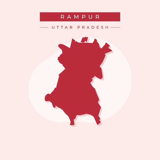 Vector map of Rampur illustration